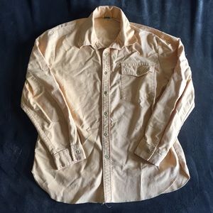 Men’s Creamy Yellow Button Down Shirt